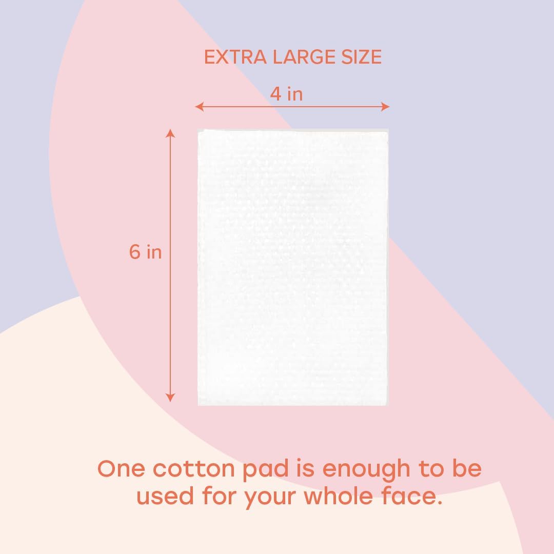 White Rabbit - Naked Cotton Classic - Premium Facial Cotton Pads - for Makeup Remover, Toner, Mask - 100% Cotton, Unbleached, Lint-Free - Extra Soft & Durable - Natural & Cruelty-Free - 100 Count-Velvo Beauty