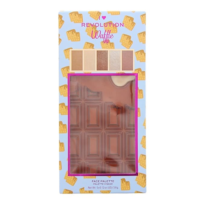 I Heart Revolution - CHOCOLATE FACE PALETTE - Contouring palette - WAFFLE-Velvo Beauty