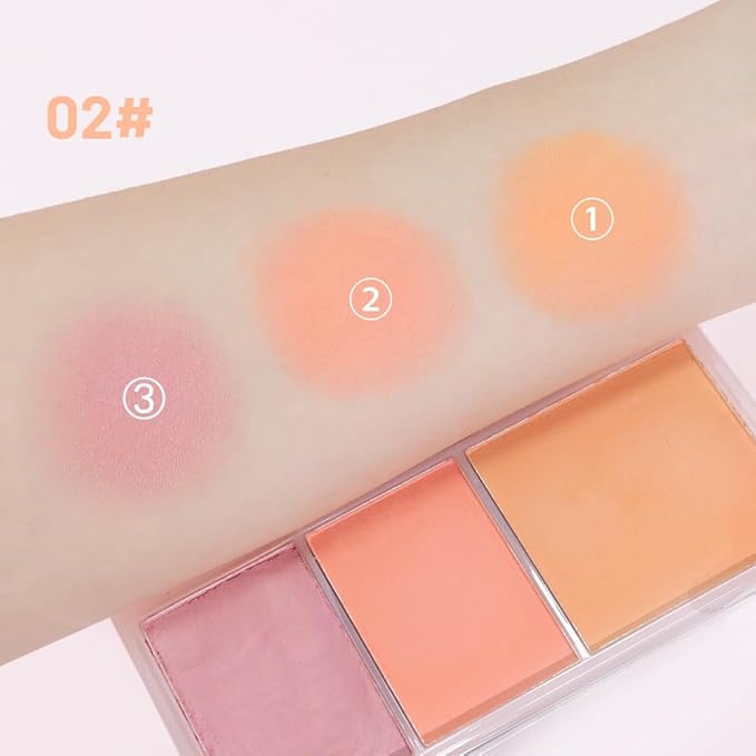 3 IN 1 Brown Nude Face Highlight Bronzer Powder Palette for Face Cheeks Contour Brightening, Buildable Matte Coverage Natural Makeup,Ultra Sculpt Nose Shadow Eyeshadow Primer-Orange-Velvo Beauty