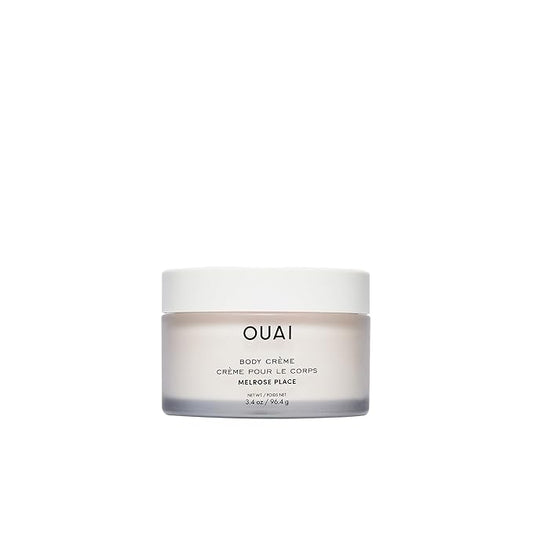 OUAI Body Cream Travel Size, Melrose Place - Hydrating Whipped Body Cream with Cupuaçu Butter, Coconut Oil & Squalane - Softens Skin and Delivers Healthy-Looking Glow - Sulfate Free Skin Care (3.4 Oz)-Velvo Beauty