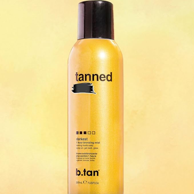 b.tan Self Tanner Bronzing Mist | Fast, 1 Hour Express Sunless Tanning Spray, No Fake Tan Smell, Dark Bronzing Glow, Face & Body, No Added Nasties, Vegan & Cruelty Free, 7 Fl Oz-Velvo Beauty