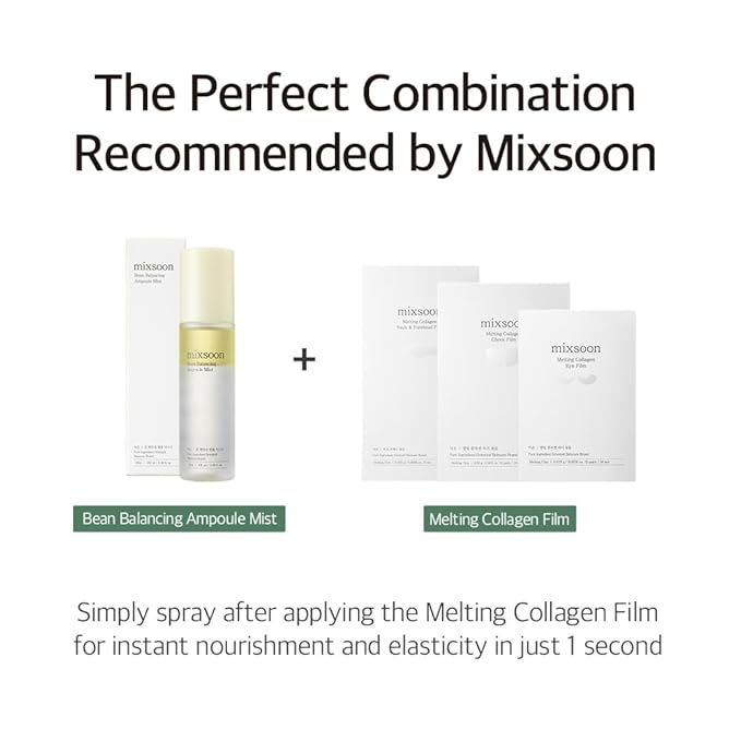 mixsoon Bean Balancing Ampoule Mist Skin moisturizer and Oil balance For Hydrated Radiance Korean Glass Skin Care 3.38 fl. oz. / 100ml-Velvo Beauty