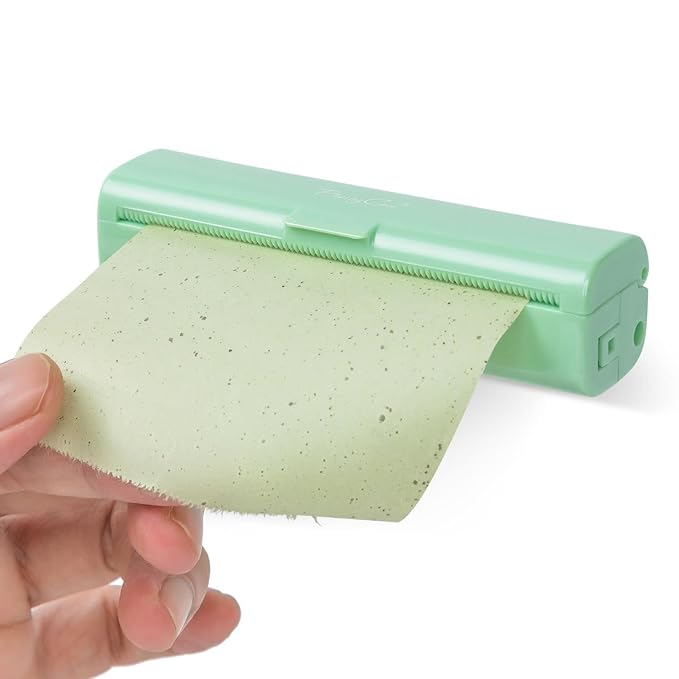 Natural Oil Blotting Paper Roll, Refillable Compact Dispenser No Shine Sheets, Absorb Excess Shine on Face or Scalp Instantly, Men and Women Facial Skin Care or Make Up Must Have (Green Tea)-Velvo Beauty