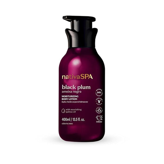 Nativa SPA by O Boticário, Black Plum Moisturizing Body Lotion, Long-Lasting Hydration and Lightweight, Fragranced Moisturizer, 13.5 Ounce-Velvo Beauty