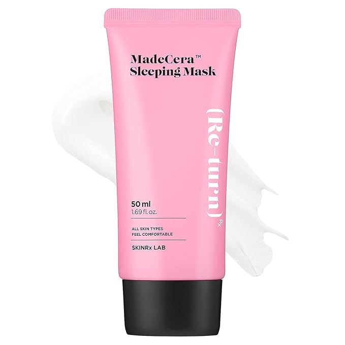 SKINRxLAB Made Cera Sleeping Mask 50ml (1.69 fl.oz.) - Moisturizing and Relaxing Face Overnight Mask Cream with Ceramide, Cica and Rosemary Extract, Night Sleep Mask for Enhancing Dull and Flaky Skin-Velvo Beauty