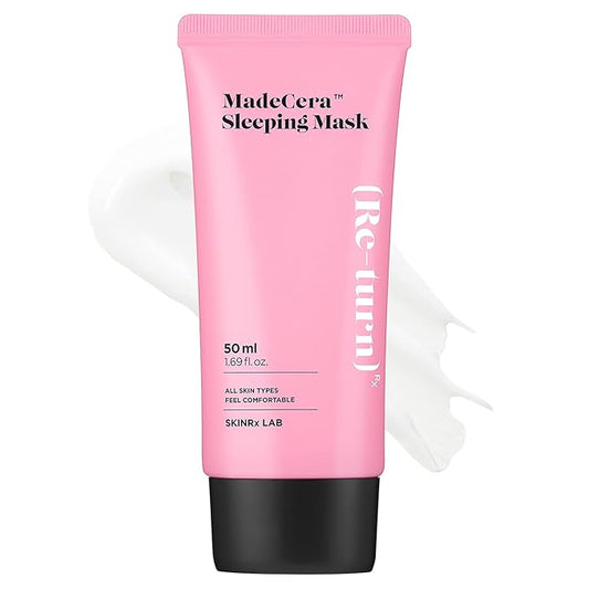SKINRxLAB Made Cera Sleeping Mask 50ml (1.69 fl.oz.) - Moisturizing and Relaxing Face Overnight Mask Cream with Ceramide, Cica and Rosemary Extract, Night Sleep Mask for Enhancing Dull and Flaky Skin-Velvo Beauty
