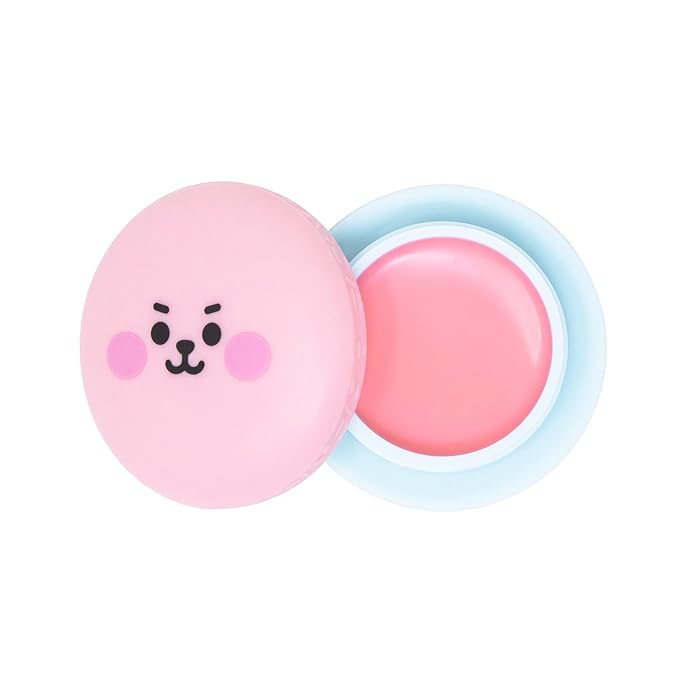 The Crème Shop | BT21 Baby - COOKY Macaron Lip Balm - White Peach (Pink Tinted)-Velvo Beauty