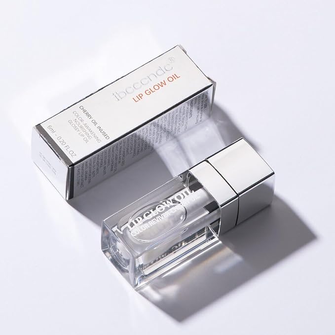 Plumping Lip Oil, Long Lasting Hydrating Lip Gloss Tinted Lip Balm Non-sticky Revitalizing, Transparent Lip Care Oil for Dry Lip (Clear)-Velvo Beauty
