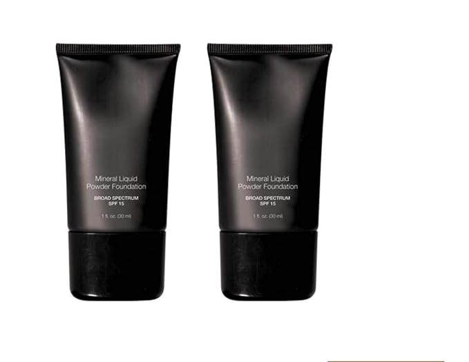 Mineral Liquid Powder Foundation Broad Spectrum SPF 15 Pack of 2 (Porcelain)-Velvo Beauty
