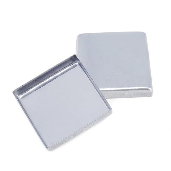 Pack of 30 Empty Square Metal Pans 26mm Eyeshadow Palette Pans Replacement for Magnets Makeup Palettes (3mm Height)-Velvo Beauty