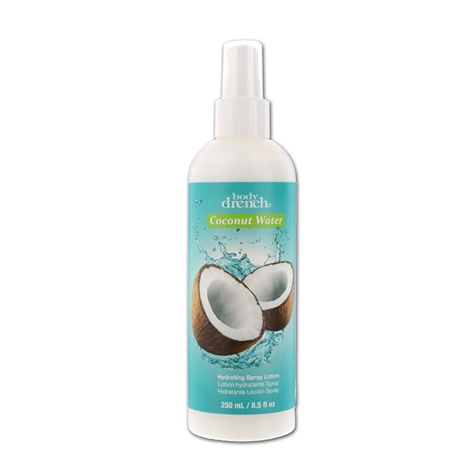 Body Drench Coconut Water Hydrating Spray Lotion for All Skin Types, 8.5 fl oz-Velvo Beauty