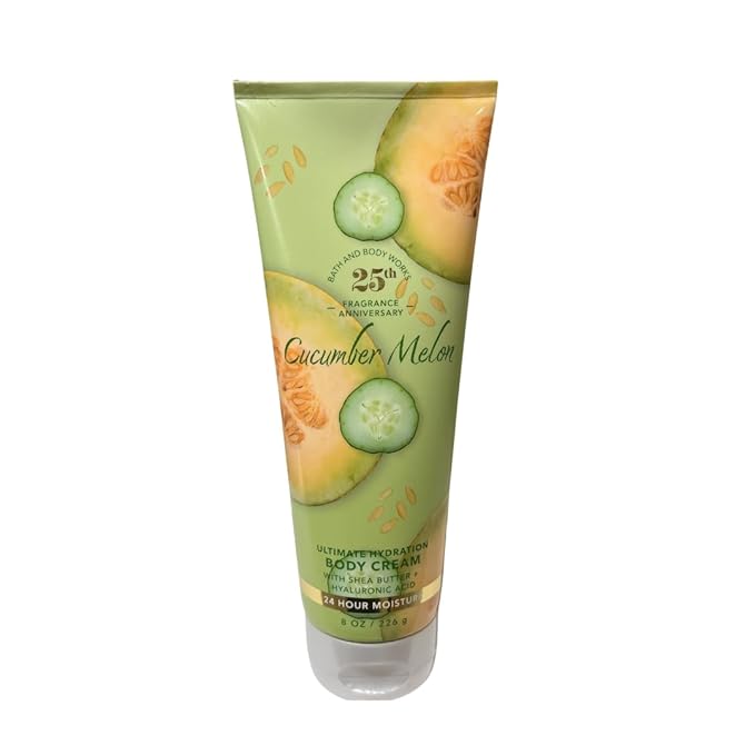Bath & Body Works Cucumber Melon Fine Fragrance Mist 8oz and Body Cream 8oz-Velvo Beauty