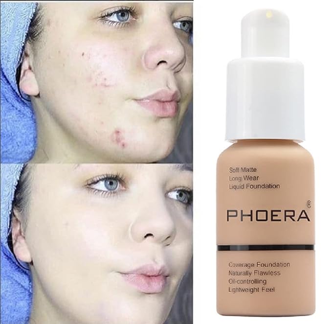PHOERA Foundation, Flawless Soft Matte Liquid Foundation Makeup for Women.(102# Nude)-Velvo Beauty