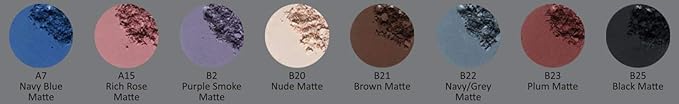 Navy Blue Grey Gray Silver Matte Opaque Vegan Pressed Powder Single Eyeshadow; Talc, Paraben & Cruelty Free-Velvo Beauty