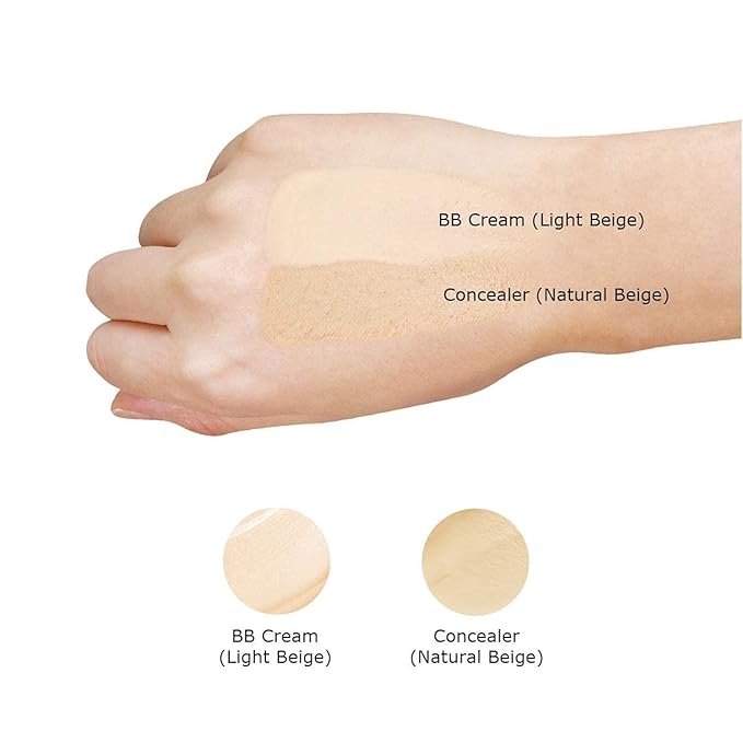 YADAH Silky Fit Concealer BB Cream (21 Light Beige, 1.18fl oz) - 2-in-1 Korean Makeup for Flawless Skin, Tinted Moisturizer for Blemish Cover. Long-Lasting, All-Day Wear.-Velvo Beauty
