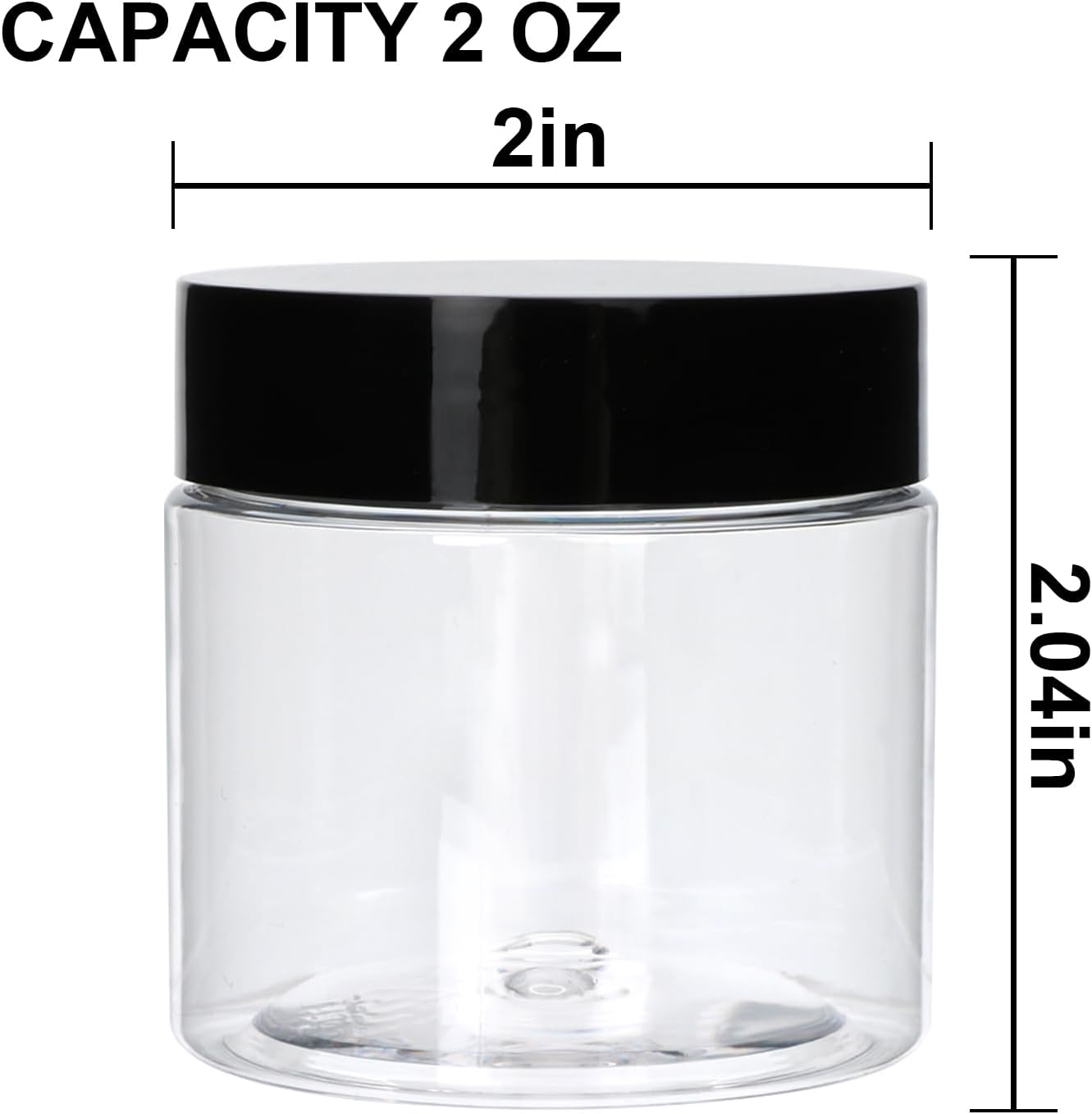 20 Pack 2oz Plastic Containers with Lids, Jars with Lids, Great for storing,lip balms, creams, ointments, cosmetics, samples-Velvo Beauty