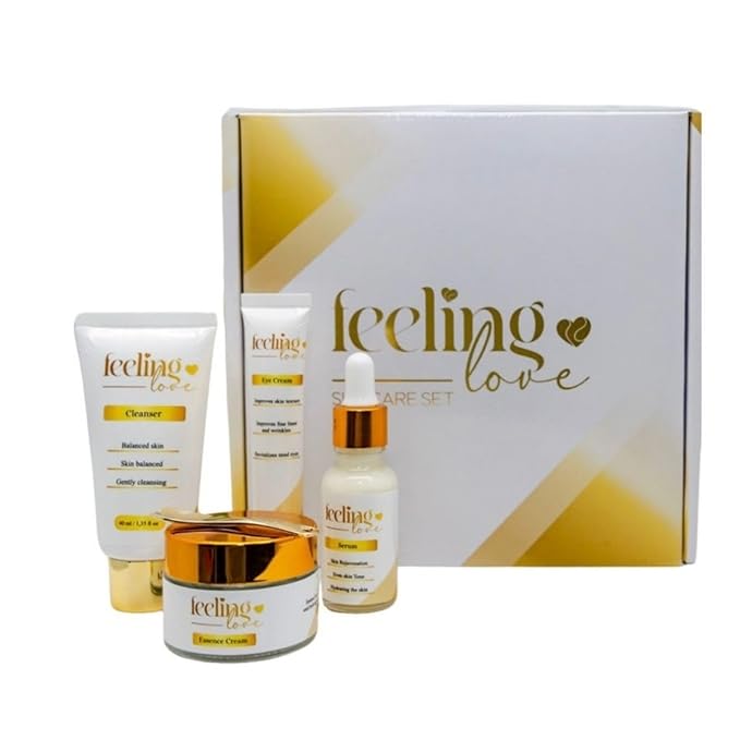 Introducing our exclusive Skincare Set: Cleanser, Serum, Essence Cream, and Eye Cream - Experience the Ultimate 4-Step Natural Beauty Routine for Achieving Radiant, Glowing Skin.-Velvo Beauty