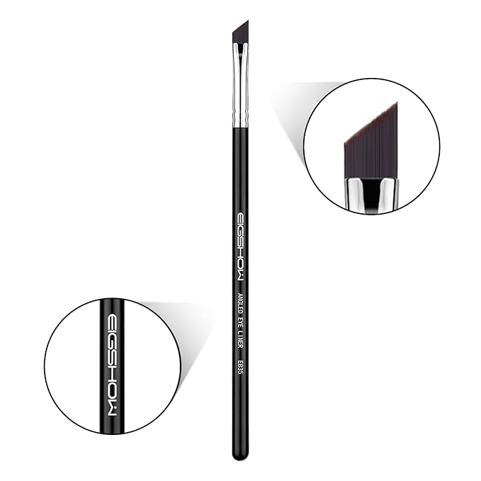 Eyeliner Brush Fine Angled - PRO Precision Gel Eye Liner Makeup Brush -Ultra Thin Slanted Flat Angle - Premium Cruelty Free Synthetic Bristles (E835)-Velvo Beauty