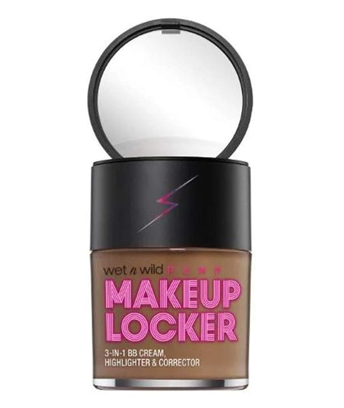 wet n wild Makeup Locker- 3-In-1 Sheer BB Cream, Highlighter & Corrector (178A Deep)-Velvo Beauty