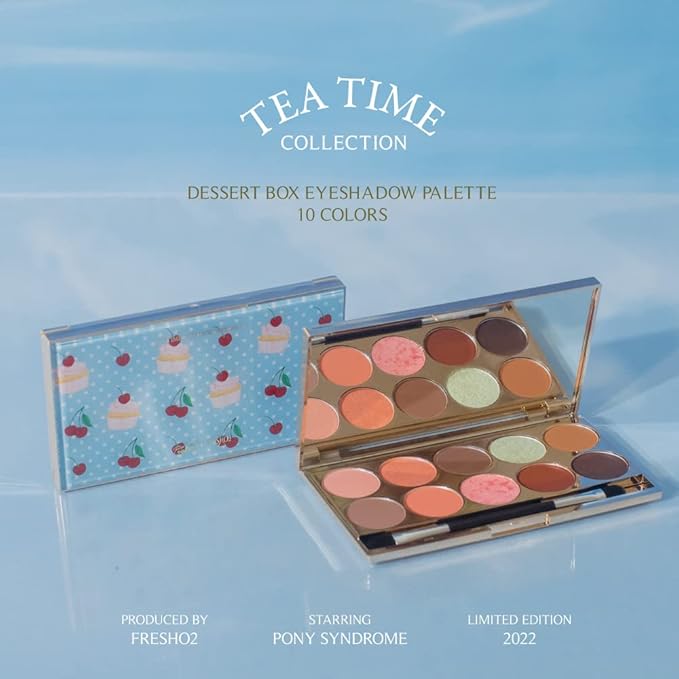 FreshO2 x Pony | Dessert Box Eyeshadow Palette |10 special colors| Made In Taiwan | Vegan Cruelty Free-Velvo Beauty