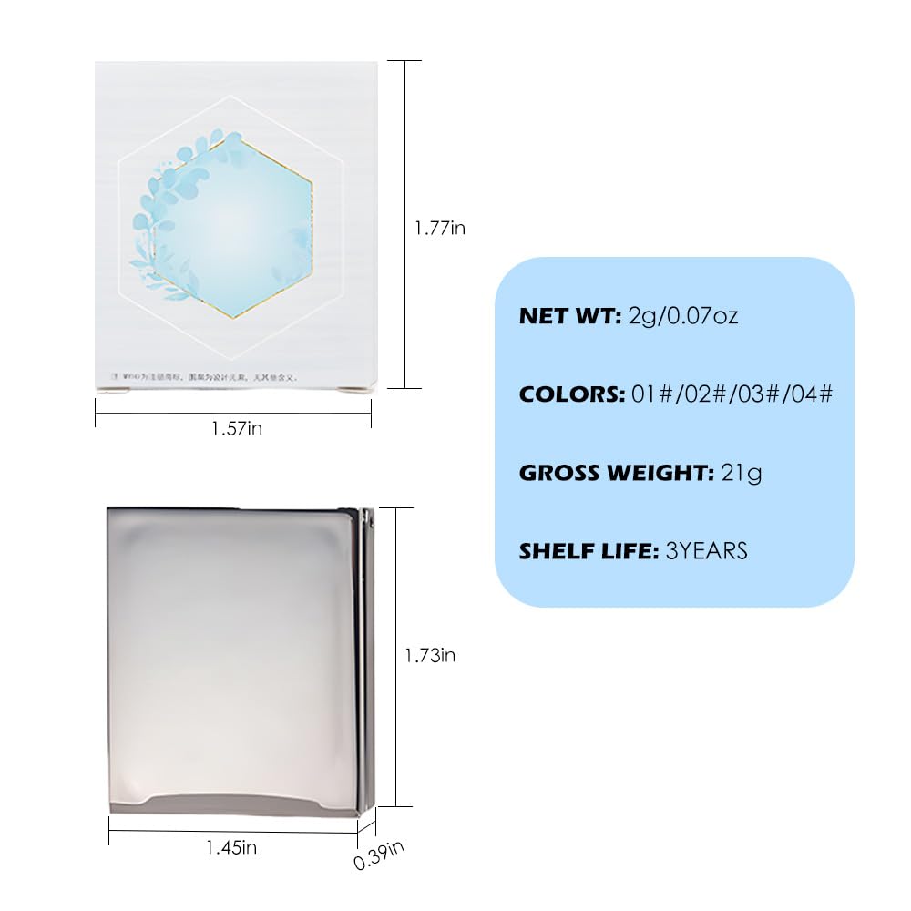 Light Blue Shimmer Single Eye Shadow Palette Makeup with Mirror,Neutral Powder Monochrome Eyeshadow for Older Women,Waterproof Long Lasting Naturing-Looking sombras para ojos-Velvo Beauty