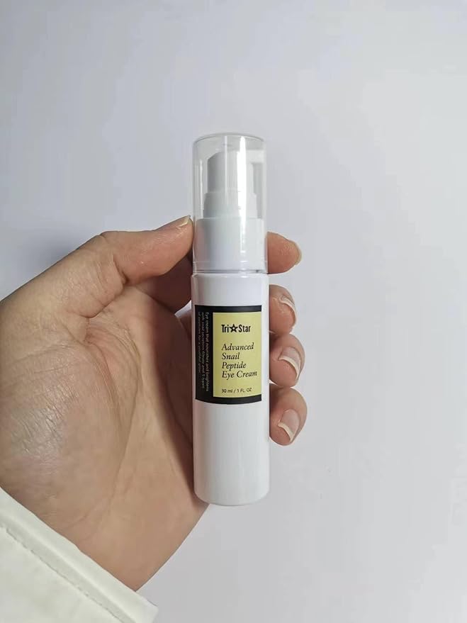 Tristar Advanced Snail Peptide Eye Cream, Anti-Wrinkle, Anti-Aging, Dark Circle Removing, Brightening Night Cream, 73.7% Snail Mucin - 30ml / 1FL Oz – 1 Count-Velvo Beauty