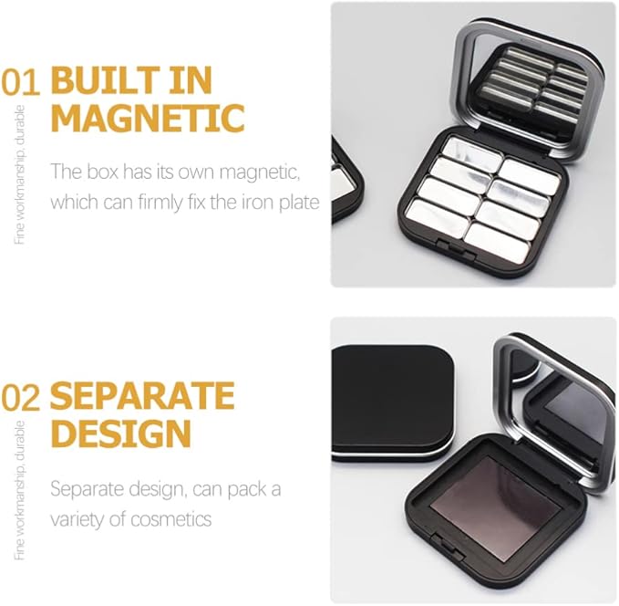 Beaupretty 2pcs Empty Lipstick Palette DIY Lipstick Lip Balm Blusher Containers Refillable Makeup Eyeshadow Storage Case Box with Mirror-Velvo Beauty