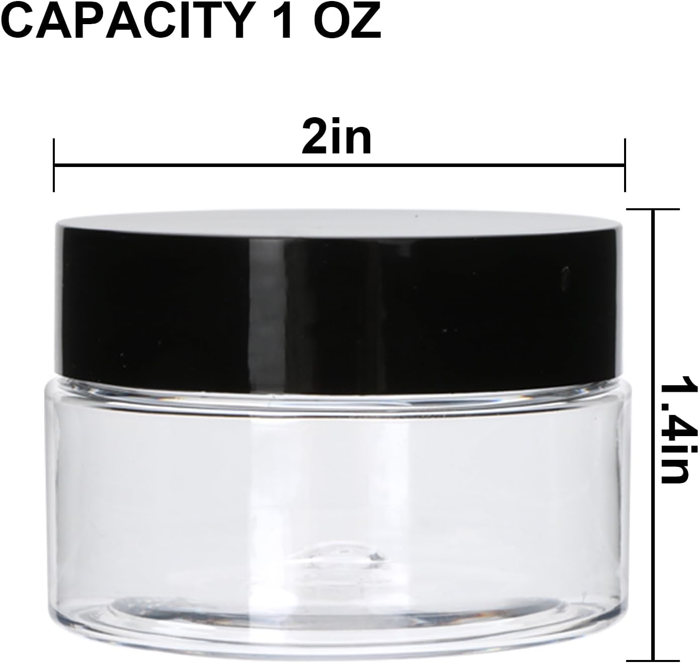 20 Pack 1oz Plastic Containers with Lids, Jars with Lids, Great for storing,lip balms, creams, ointments, cosmetics, samples-Velvo Beauty
