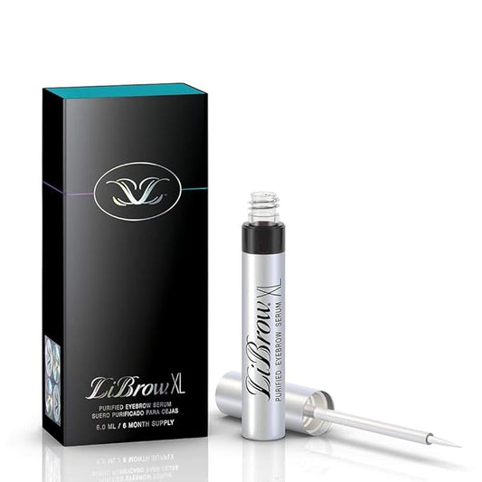 LiBrow® Purified Eyebrow Physician-Formulated Serum XL for Fuller & Thicker Looking Eyebrows | Natural Eyebrow Enhancer Safe for Sensitive Skin | 6-Month Supply (6ml)-Velvo Beauty