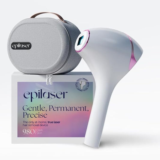 Epilaser At-Home Laser Hair Removal Device for Darker Skin, Safe, Intelligent, Clinical-Strength, Painless and Permanent Hair Removal for Face, Body, Bikini Line (Dark Skin)-Velvo Beauty