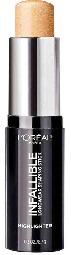 L’Oréal Paris Makeup Infallible Longwear Highlighter Shaping Stick, Up to 24hr Wear, Buildable Cream Highlighter Stick, 41 Gold is Cold, 0.3 oz.-Velvo Beauty