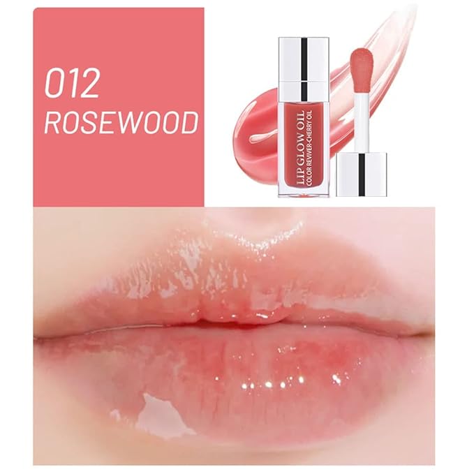 Plumping, Hydrating Lip Gloss - Long Lasting, Non-sticky Tinted Balm Revitalizes Dry Lips (ROSEWOOD)-Velvo Beauty