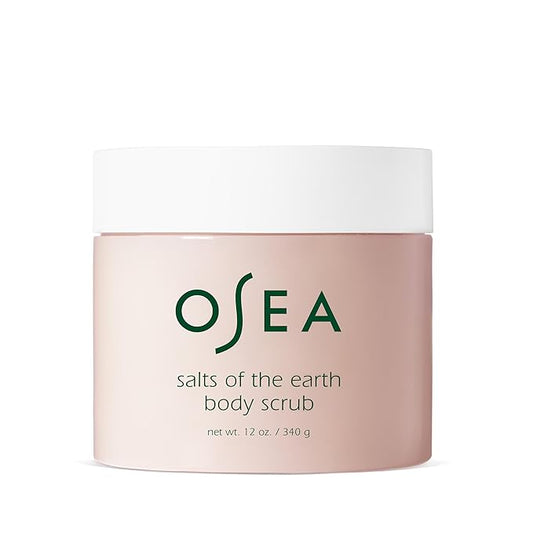 OSEA Salts of the Earth Body Scrub 12 oz - Pink Himalayan Salt Scrub - Gentle Body Exfoliation Skincare - Ideal Spa Gift for Pampering - Clean Beauty & Vegan Body Care-Velvo Beauty