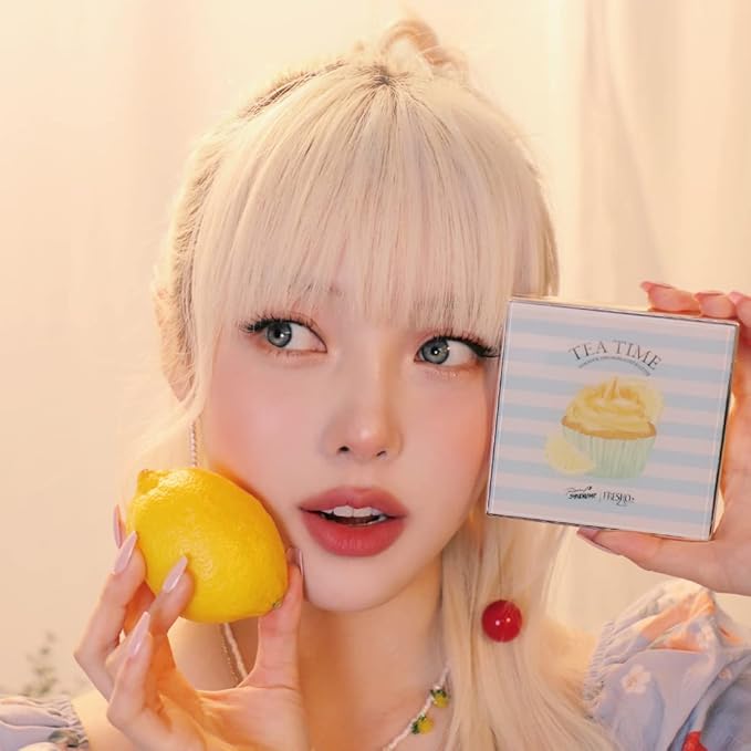 FreshO2 x Pony | Lemon tart multi-use Palette | 2 shades of highlight and 2 shades of contour| Delicate pearl like shimmer, super smooth | Made In Taiwan | Vegan Cruelty Free-Velvo Beauty