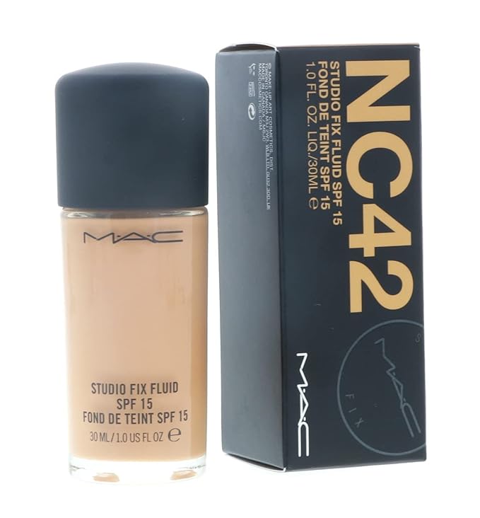 MAC Studio Fix Fluid Foundation SPF5, NC42, 1 Count, 1 Ounce-Velvo Beauty