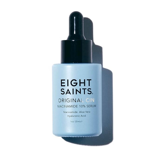 Eight Saints Original Cin, 10% Niacinamide Serum For Face Anti Aging, Natural and Organic, Facial Serum to Reduce Fine Lines, Dark Spots, Large Pores, and Wrinkles, 1oz-Velvo Beauty