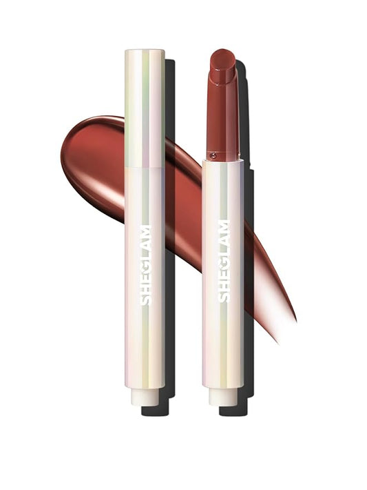 SHEGLAM PoutPerfect Moisturizing Solid Lip Gloss Non Sticky Lipstick with Coconut Oil - Sepia Kiss-Velvo Beauty