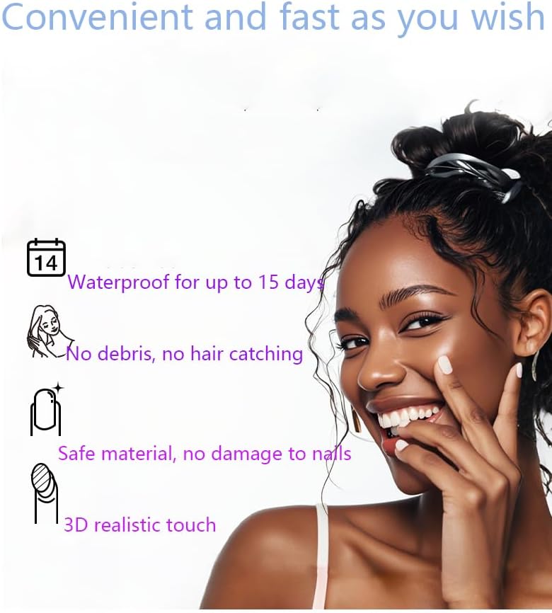 Semi Cured Gel Nail Strips with Heart/Love Designs Gel nail stickers Purple Glitter Nail strips stickers Salon Quality & Easy to Use 20 Pcs for Women-Velvo Beauty