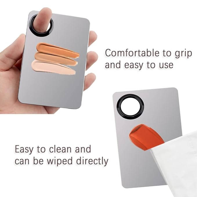 Korean Picasso Makeup Spatula Palette Set and Powder Puff for Liquid Foundation,Stainless Steel Mixing Spatula Scraper Artist Nail Art Stirring Makeup Tool-Velvo Beauty