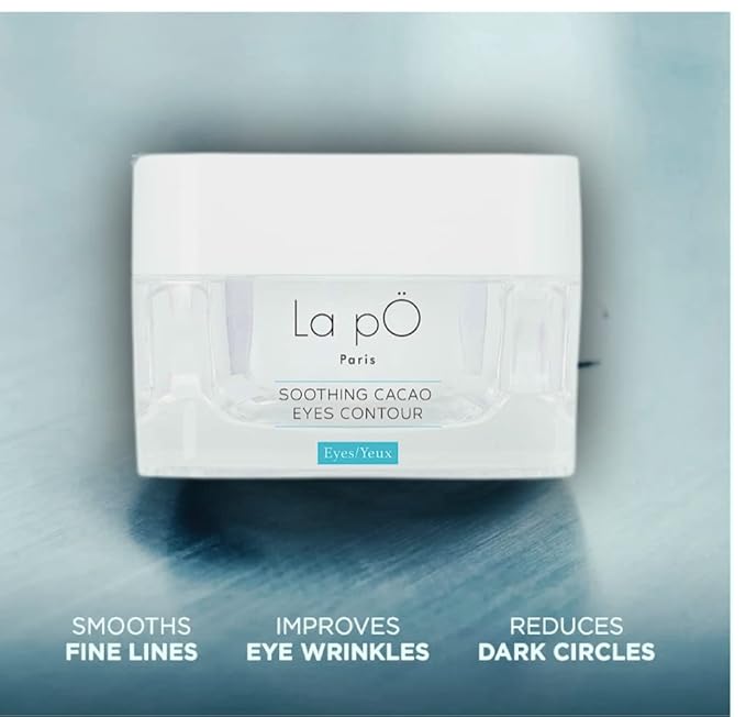 "La pO Paris Cacao Enriched All-In-One Eye Contour - Ultimate Dark Circle and Puffiness Defense with Firming Power."-Velvo Beauty