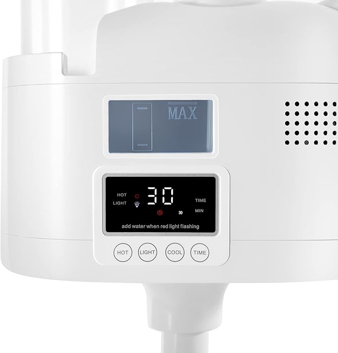 Professional Facial Steamer 3 in 1 Steamer for Face with Hot & Cold Nozzle 5X LED Magnifying Lamp Facial Steamer for Esthetician Beauty Face Equipment Use at Home or Salon-Velvo Beauty