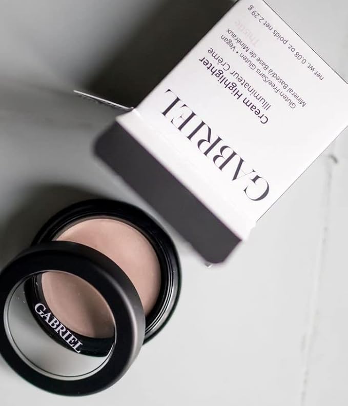Gabriel Cosmetics Thistle Cream Highlighter, 3-in-1 Smooth Finish for Eyes,Lips, & Cheeks for sun kissed glow. Natural, Paraben Free, Vegan, Gluten-free, Cruelty-free, Non GMO, 0.08 oz. (Thistle)-Velvo Beauty