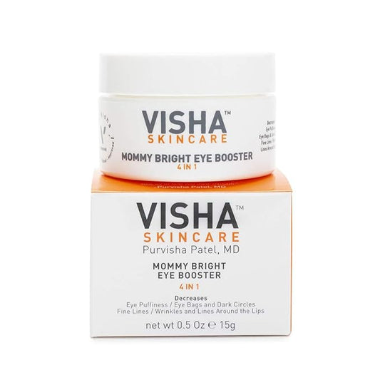 Skincare Mommy Bright Eye Booster 4 in 1 Cream for Dark Circles and Puffiness Under Eyes, Fine Lines and Wrinkles Eye Cream, Safe to Use During Pregnancy and Nursing 0.5oz-Velvo Beauty