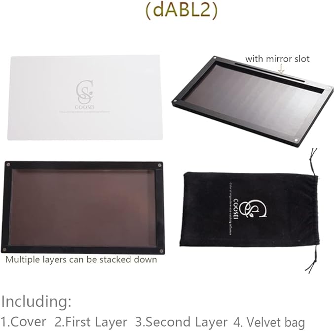 Arcylic Empty Magnetic Eyeshadow Palette Makeup Palette with Mirror stackable Makeup magnetic palette empty 2 layers overlap (dABL2) with a bag of metal sticker-Velvo Beauty