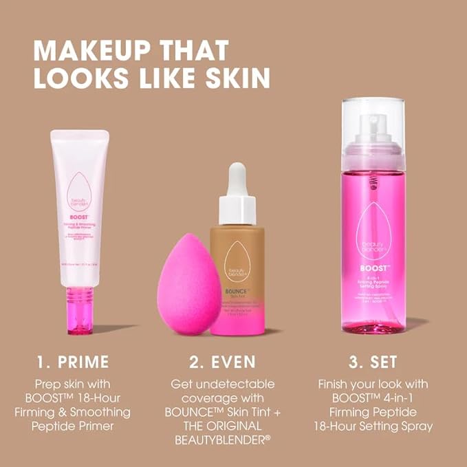 Beautyblender 12-Hour Always on Radiant Skin Tint, Breathable Serum Foundation Stays Put for All Day Long Wear, Infused with Hyaluronic Acid & Niacinamide, Medium 1-Velvo Beauty