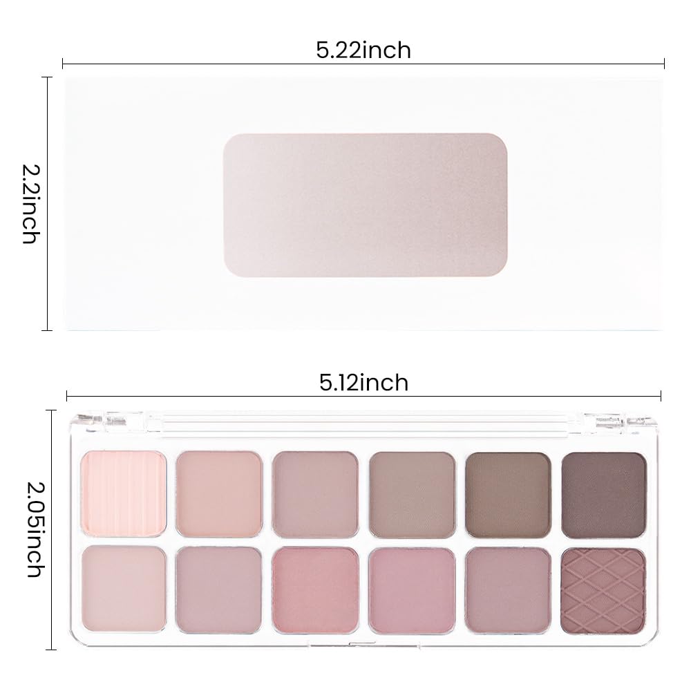 AMY'S DIARY 12Color Light Pink Purple Eyeshadow Palette, Long-Lasting, and Highly Pigmented. Elevate Your Eye Makeup– Unleash Your Unique Style (08#)-Velvo Beauty