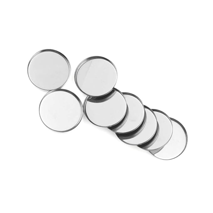 20 Pieces Empty Round Metal Tin Palette Pans Round Metal Pans Cosmetic Eyeshadow Pans for Eyeshadow Palette Magnetic Makeup Palette, 36mm Diameter 3.5mm Height-Velvo Beauty