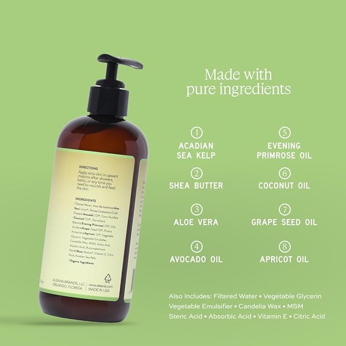 Aleavia Unscented Prebiotic Body Lotion – Fragrance-Free, All-Natural Moisturizing Body Lotion – Sulfate-Free Lotion for Sensitive Skin – 12 Oz-Velvo Beauty
