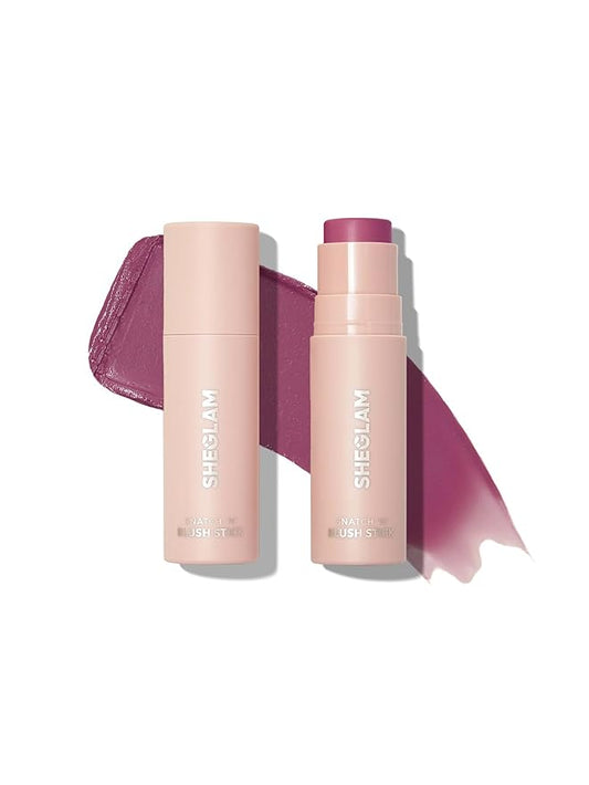 SHEGLAM Snatch N Cream Blush Stick Longlasting High Pigment Blush for Cheeks - Plum Wine-Velvo Beauty