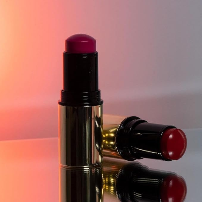 MAKE Beauty Heat Stroke Cream Blush Stick for Cheeks with Natural Hydrating Dewy Finish. Creamy Gel Blush Balm - Shade Scorched, Brick Red Cheek Tint-Velvo Beauty